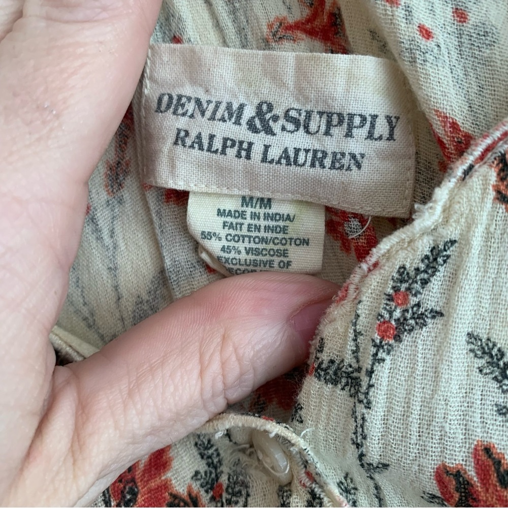 Denim & Supply Ralph Lauren Floral Babydoll Dress Sz. Med - Picture 3 of 5